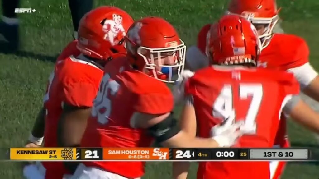 sam houston state wins a football game at long last