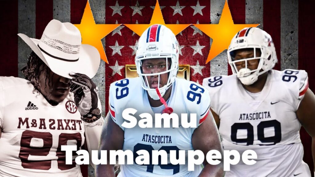 samu taumanupepe highlights reaction texas am football recruiting 1