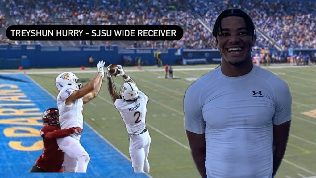 san jose state wide receiver treyshun hurry talks after tuesdays practice 10 1 24