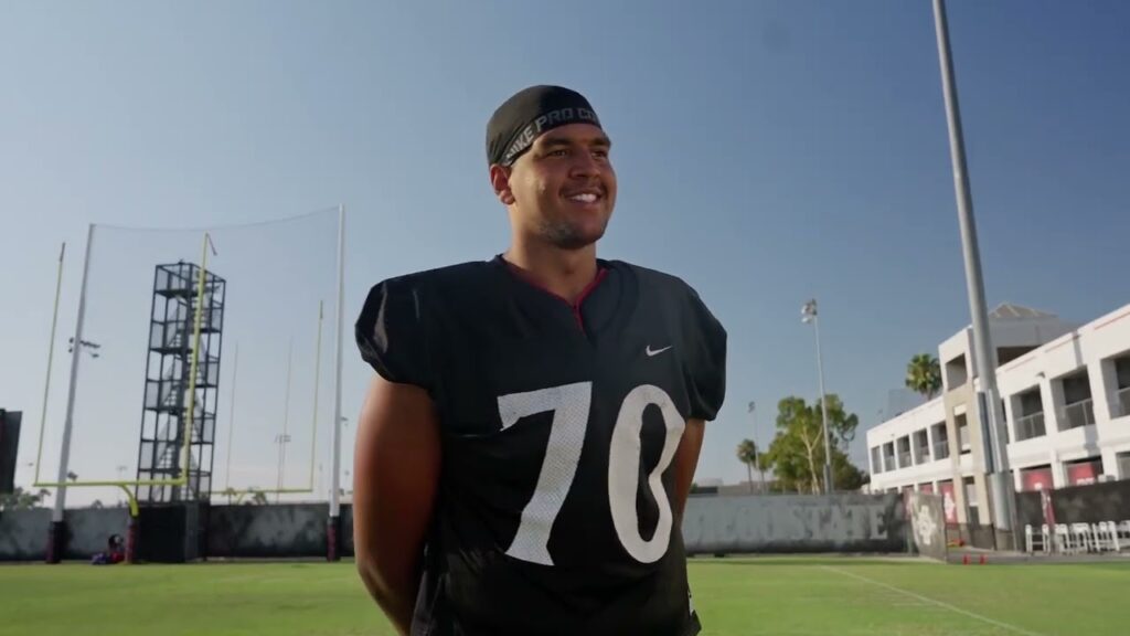 sdsu fall camp practice 2 interview with sophomore offensive tackle christian jones