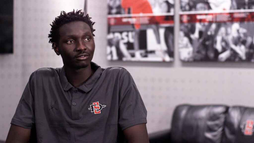 sdsu mens hoops thokbor majak sits down with jon schaeffer