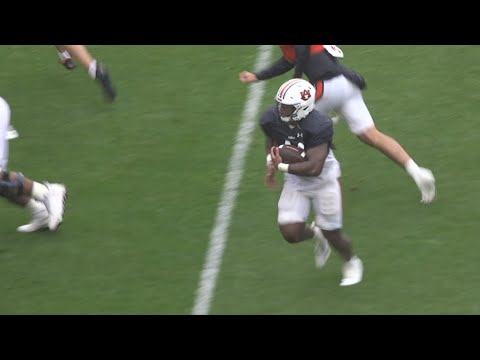 sean jackson highlights auburns running performance on a day 2023 spring scrimmage