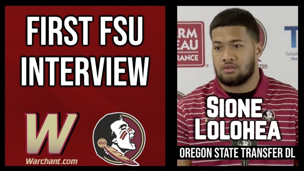 sione lolohea oregon state transfer dl first fsu interview fsu football warchant tv fsu