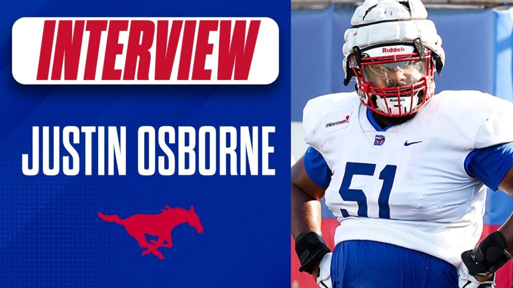 smu ol justin osborne on move to center new faces on offensive line