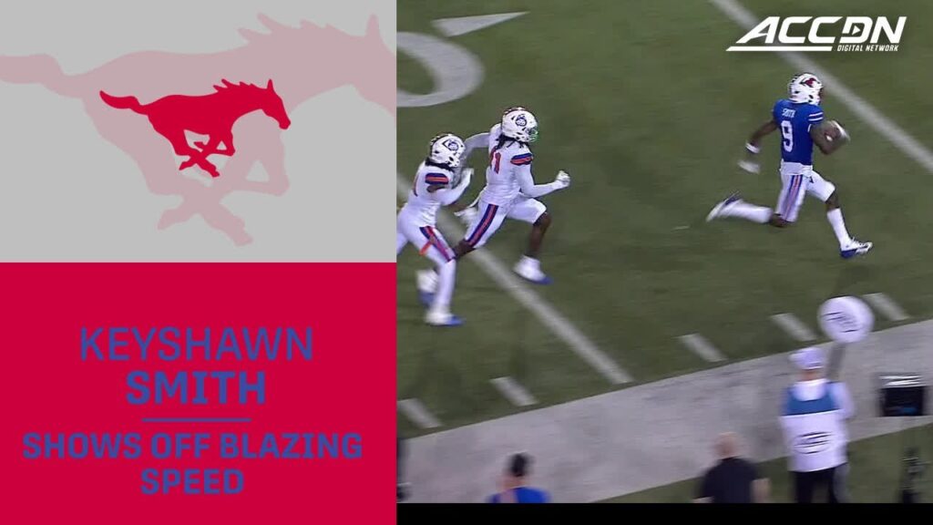 smus keyshawn smith shows off blazing speed on the way to the end zone