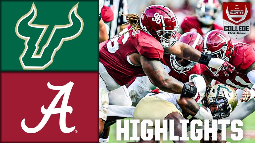 south florida bulls vs alabama crimson tide full game highlights espn college football