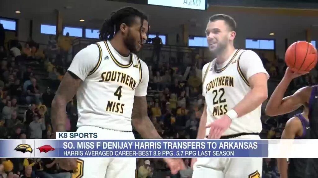 southern miss f denijay harris commits to arkansas