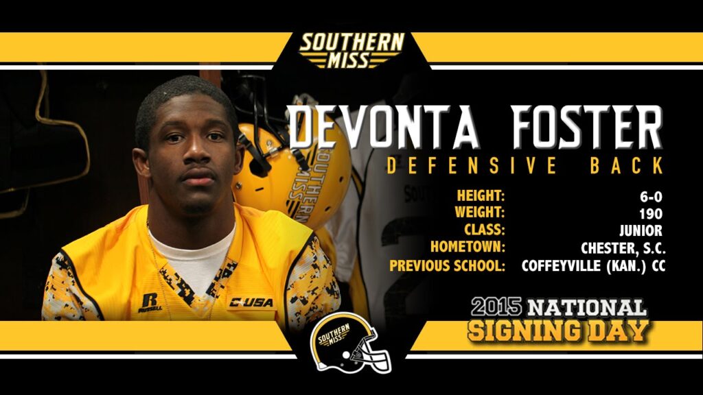 southern miss football 2015 class devonta foster defensive back