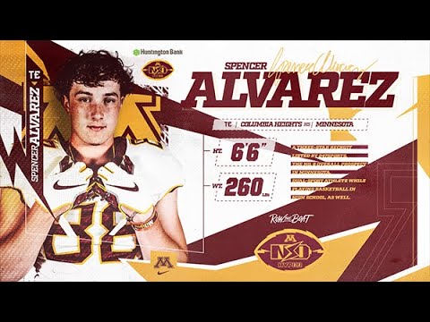 spencer alvarez highlights gopher football hyprr22 signing day