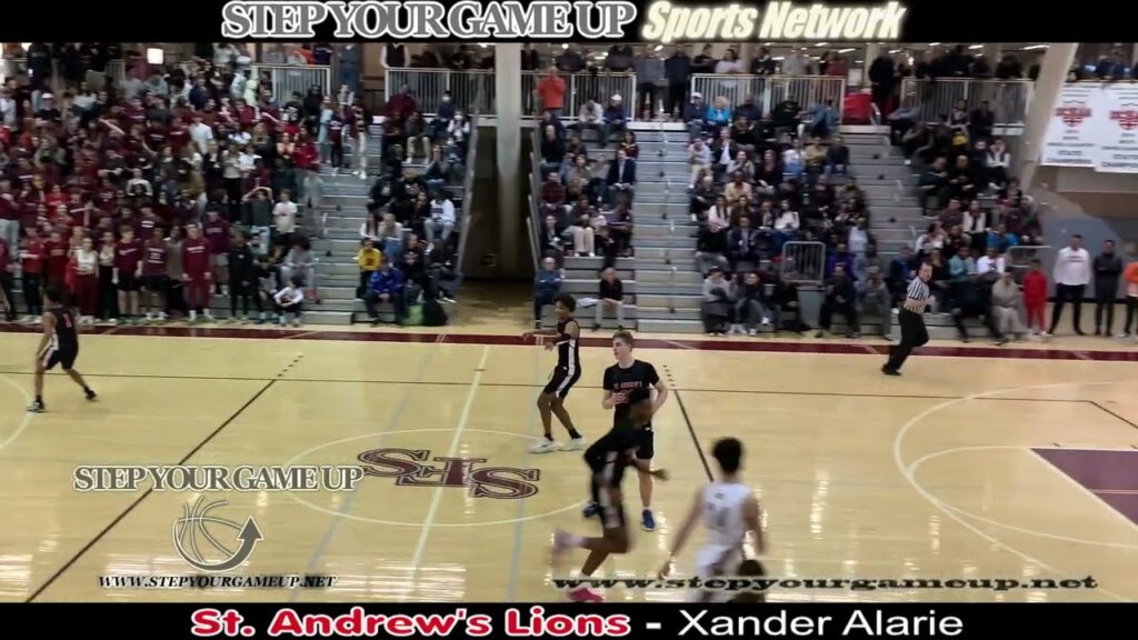 st andrews junior xander alaries come out of nowhere follow up dunk on man who jumped