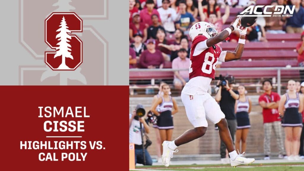 stanford wr ismael cisse highlights vs cal poly