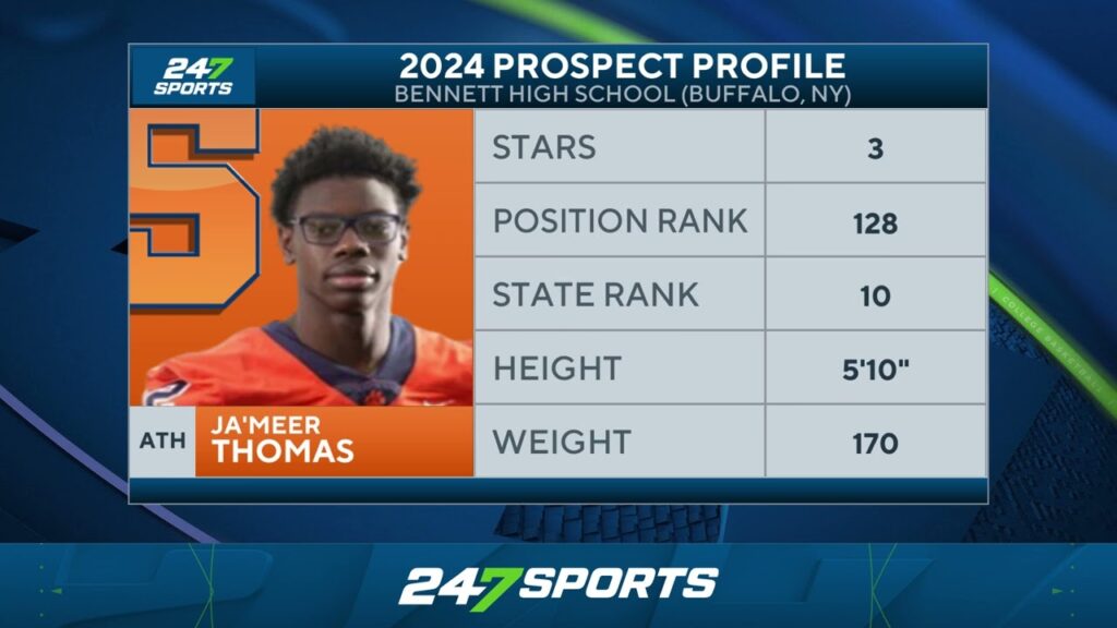 syracuse football recruit spotlight 2024 ath jameer thomas