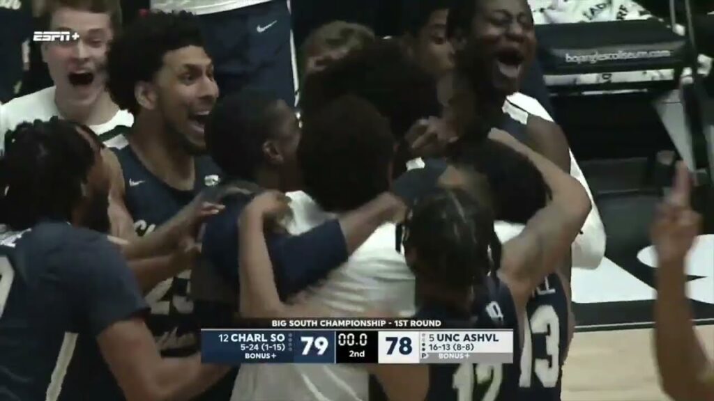 taje kelly game winning put back for charleston southern vs unc asheville 03 02 22