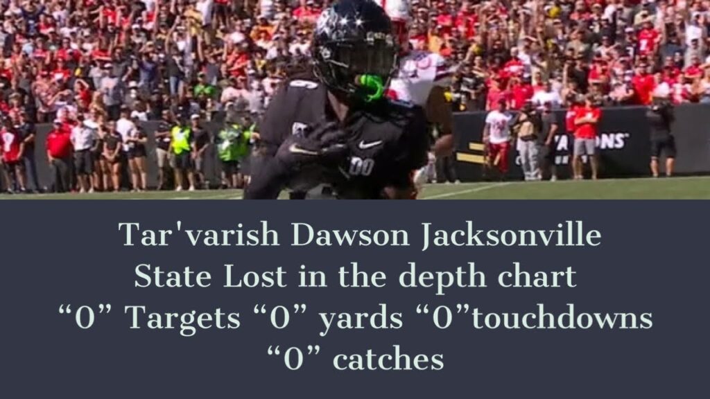 tarvarish dawson jacksonville state lost in the depth chart 0 targets 0 yards 0tds