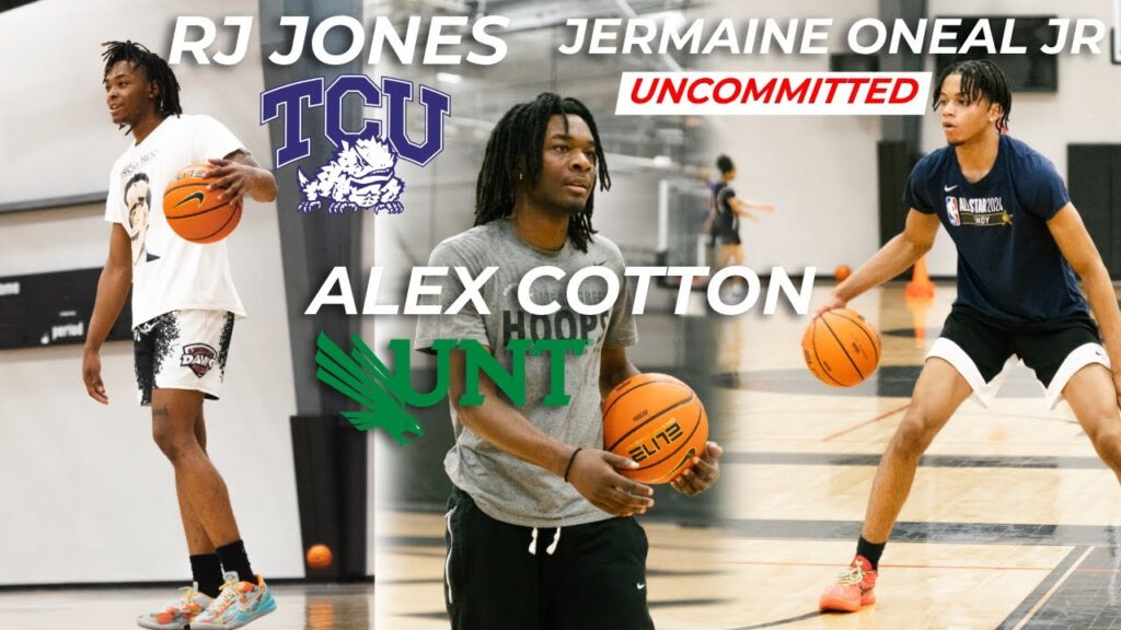 tcu commit rj jones unt guard alex cotton 4 star jermaine oneal jr workout