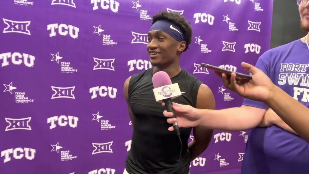 tcu qb sam jackson meets with the media