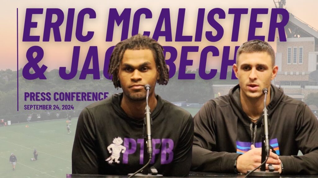 tcu receivers eric mcalister and jack bech media availability sept 24 2024