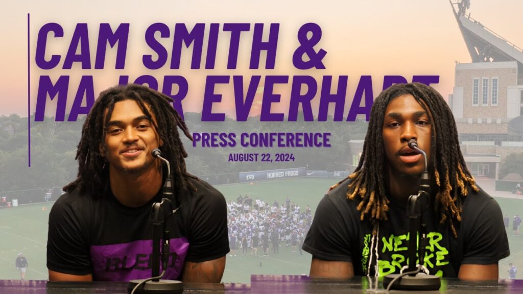 tcu s cam smith and wr major everhart media availability august 22 2024