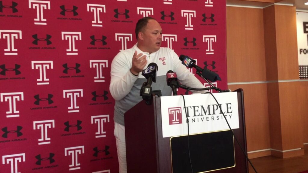 temple coach geoff collins talks cornerbacks july 31 2017