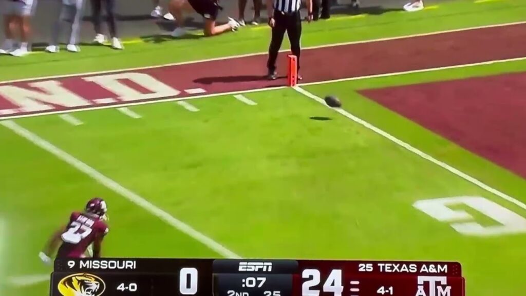 texas am punter tyler white with one of the best punts youll ever see