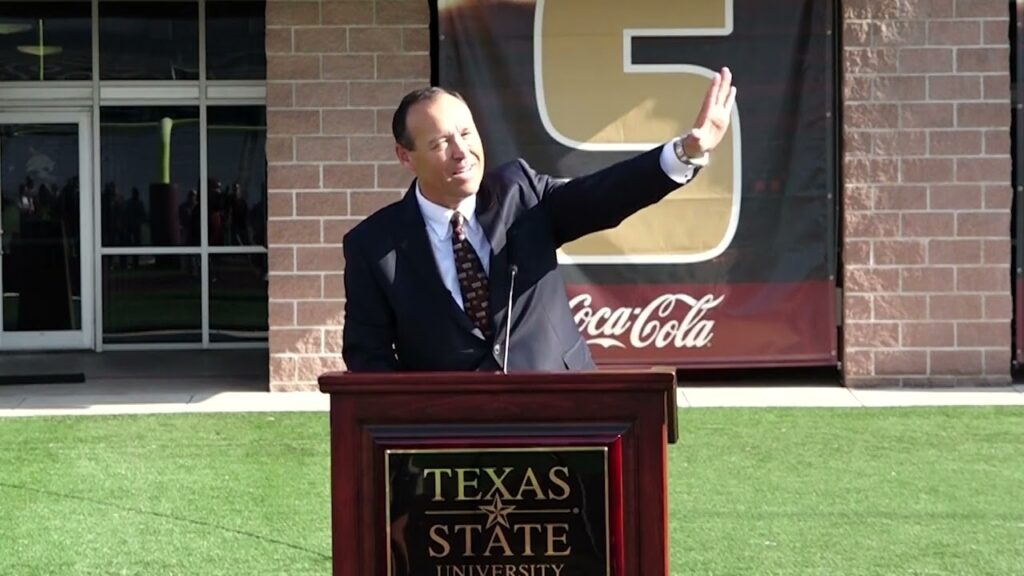 texas state football performance center groundbreaking 2023