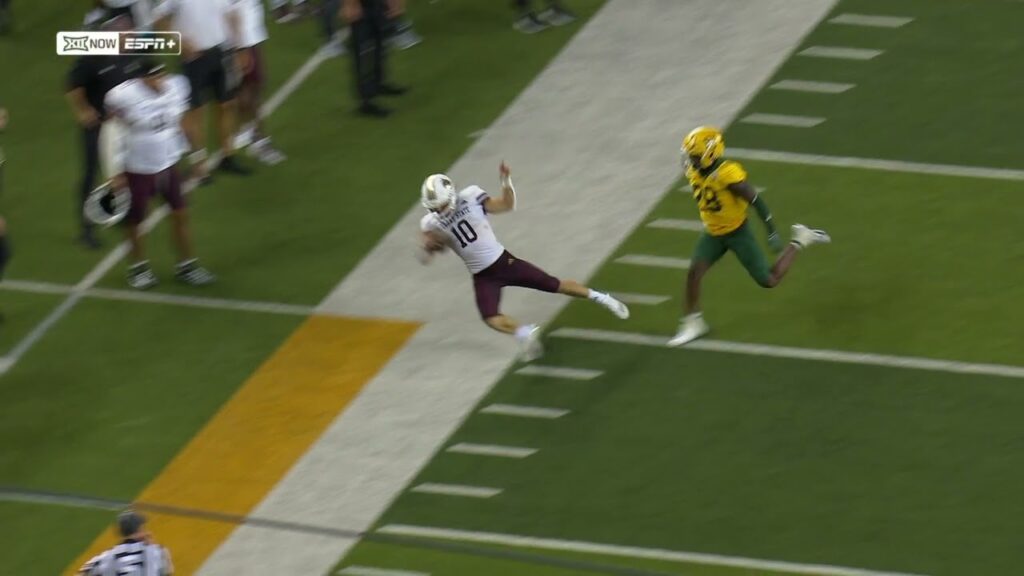 texas states joey hobert makes incredible one handed catch espn college football