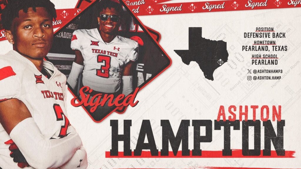 texas tech football signing day ashton hampton 2023