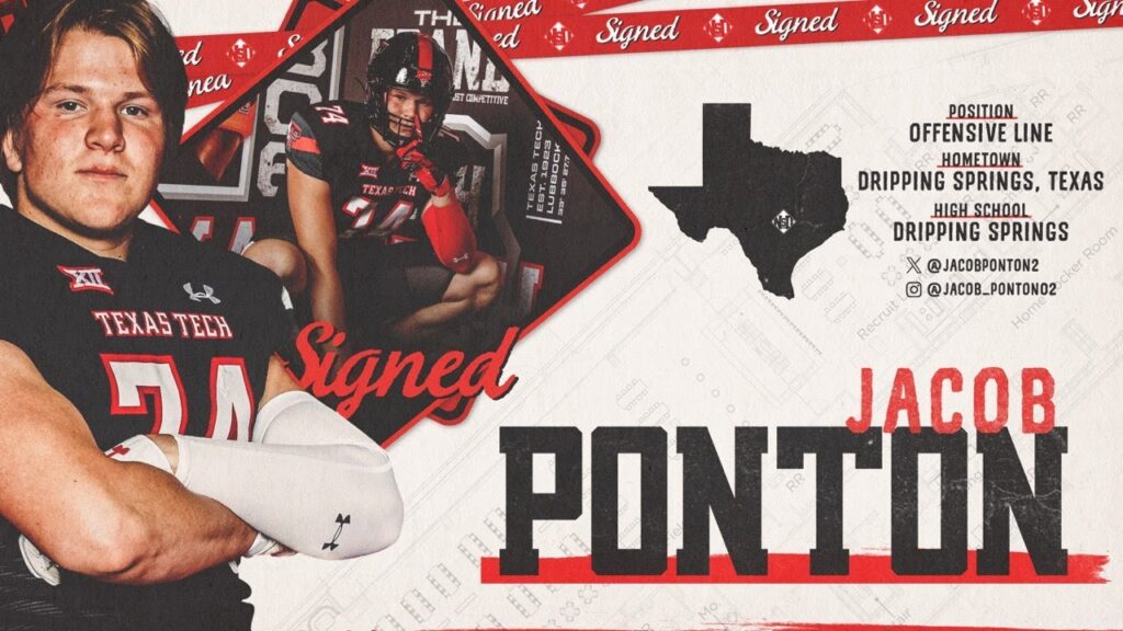 texas tech football signing day jacob ponton 2023