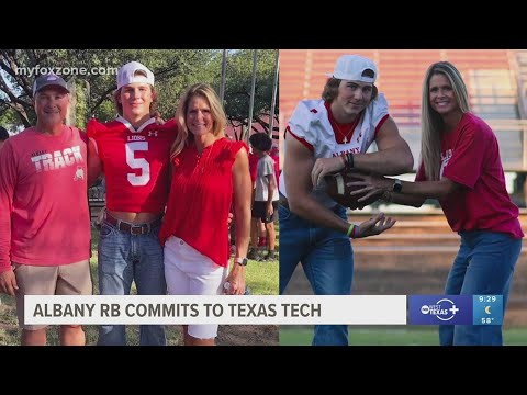 texas tech university receives commitment from albany running back adam hill