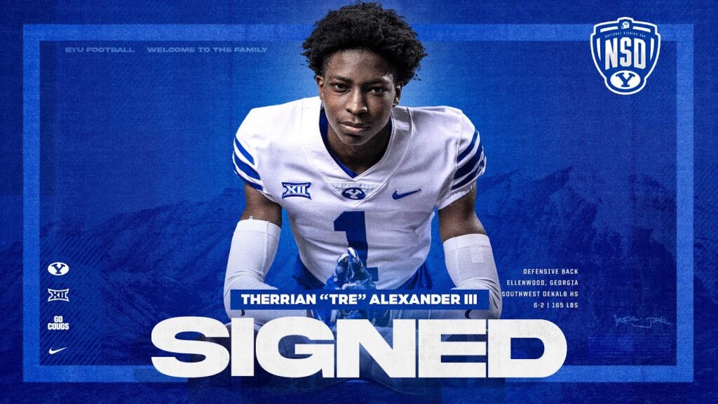 therrian tre alexander iii byu football national signing day 2024