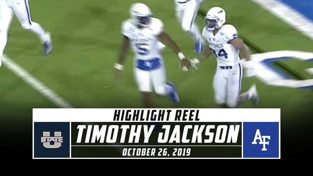 timothy jackson highlights utah state vs air force 2019 stadium