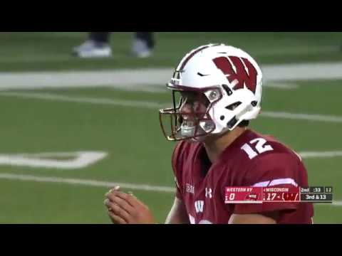 top plays alex hornibrook vs western kentucky hilltoppers wisconsin big ten football