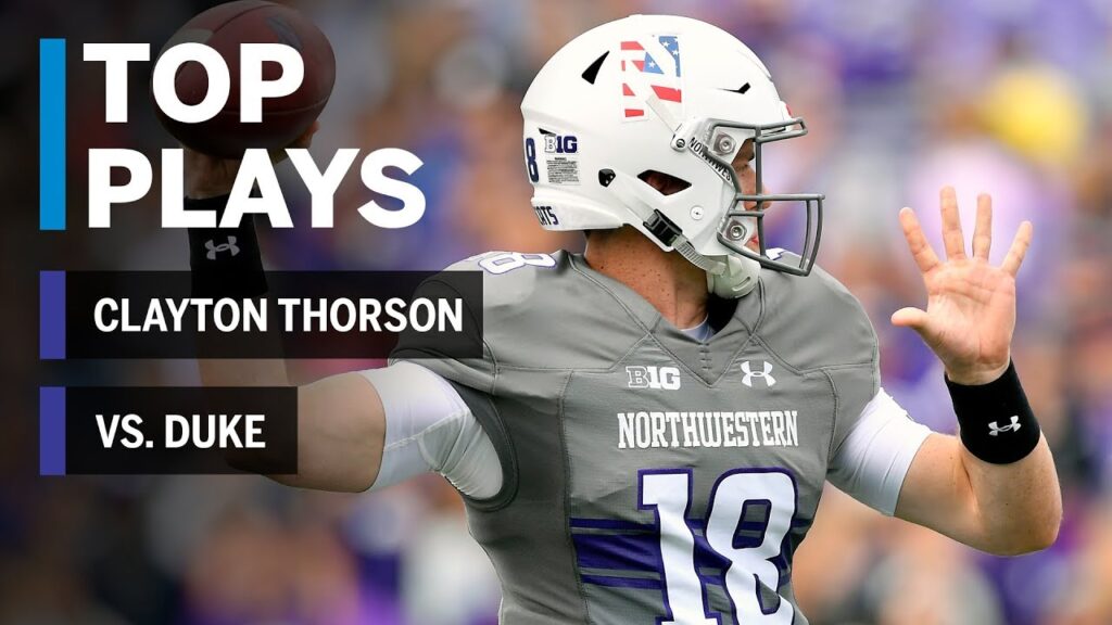 top plays clayton thorson vs duke blue devils northwestern big ten football