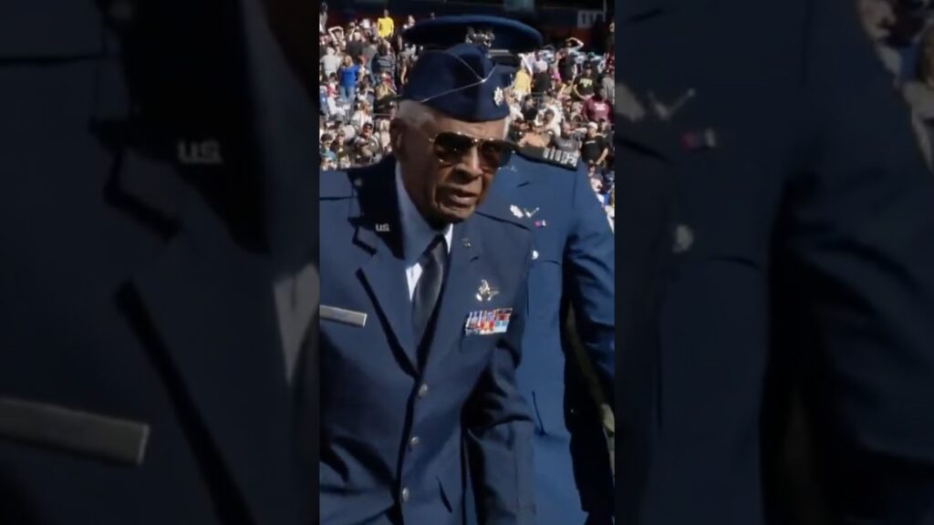 tuskegee airman james h harvey promoted to colonel at air force vs army football game in denver