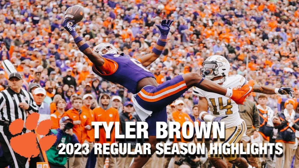 tyler brown 2023 regular season highlights clemson wr