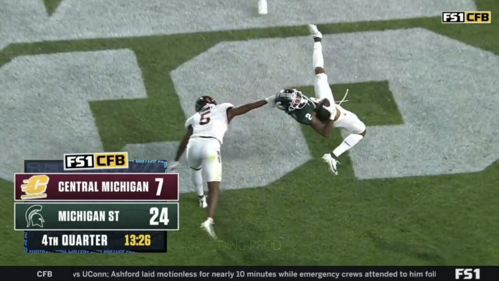 tyrell henry one handed backflip touchdown every angle