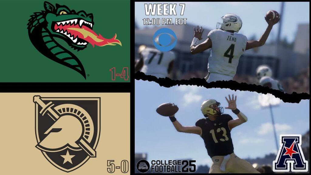 uab vs army week 7 simulation college football 25