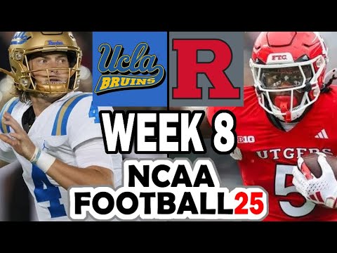 ucla at rutgers week 8 simulation 2024 rosters for ncaa 14