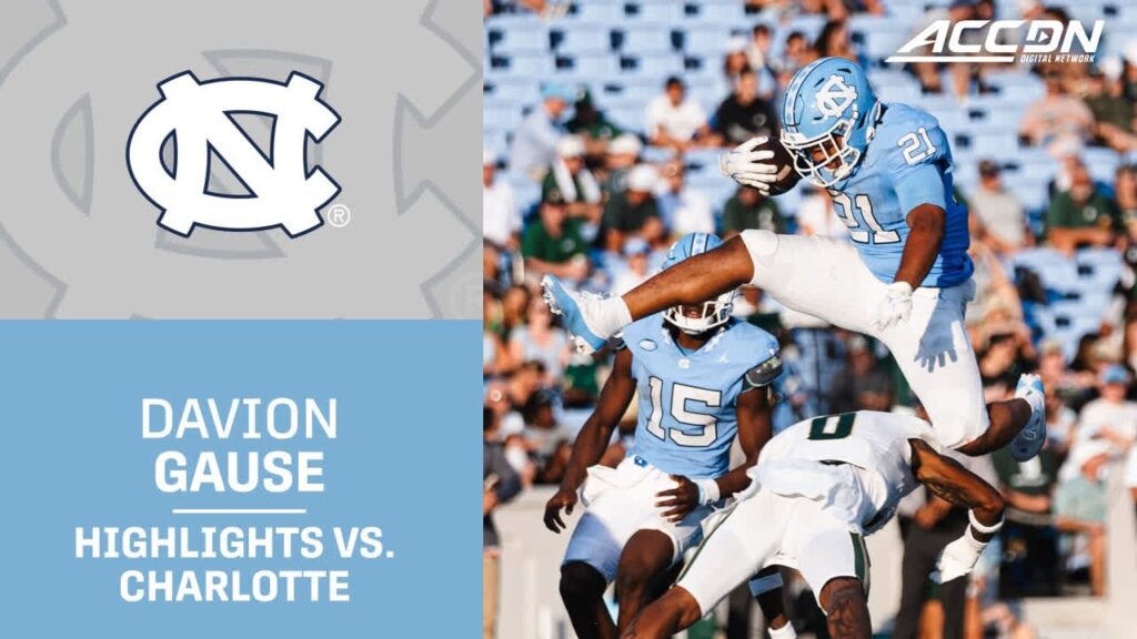 uncs davion gause tops 100 yards in win over charlotte 1