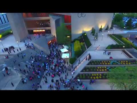 university of akron ej thomas hall aerial view