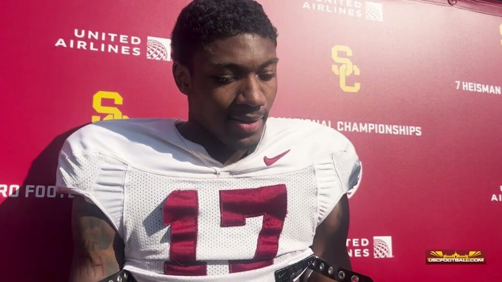 usc cornerback decarlos nicholson discusses what led him to los angeles fatherhood