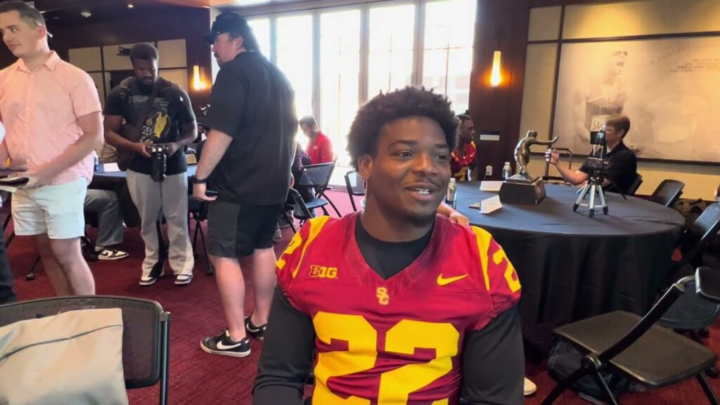 usc running back amarion peterson discusses second year with trojans at usc football media day