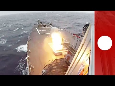 uss ross navy ship successfully launches missile interceptor north atlantic