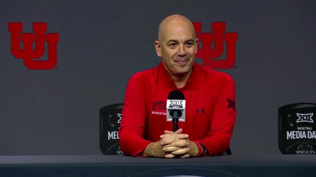 utah mens basketball press conference 2024 25 big 12 basketball media days