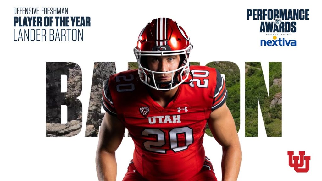 utahs lander barton named 2022 pac 12 freshman defensive player of the year presented by nextiva