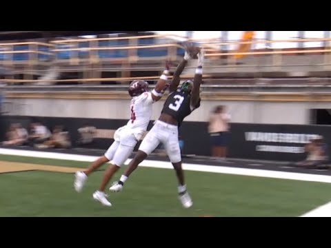 vanderbilts quincy skinner jr makes an unreal catch to give them a 10 0 over virginia tech