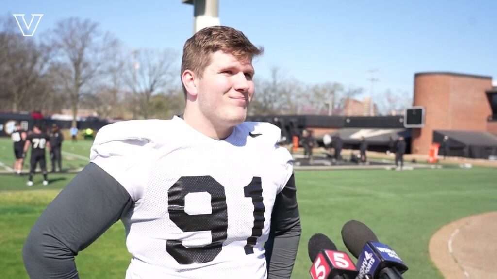 vandy football christian james interview 2024 spring practice 1