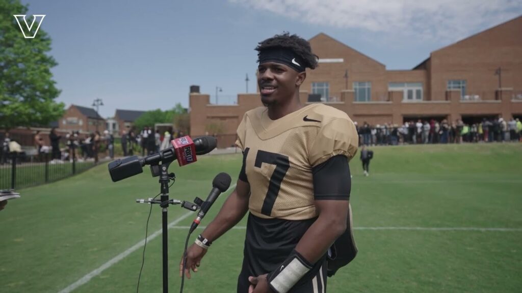 vandy football nate johnson interview spring practice