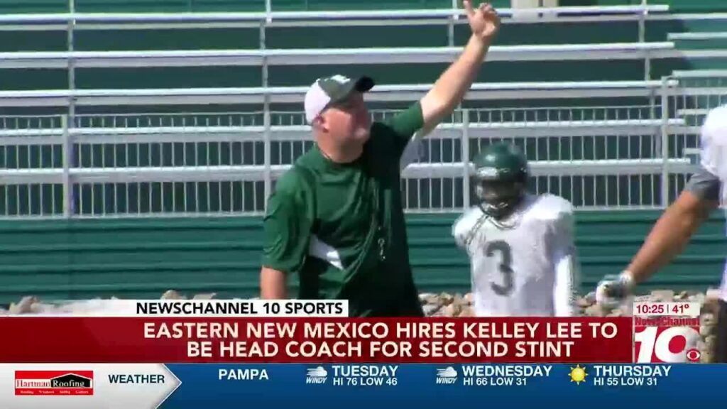 video eastern new mexico university welcomes back kelley lee as new head football coach