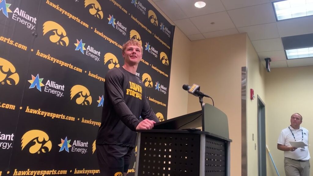 video true freshman reece vander zee has memorable iowa football debut